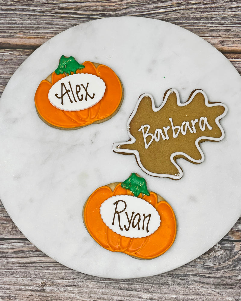 Personalized Gingerbread Leaf Cookies